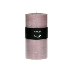 Pomax Bougies-CANDLE - bougie - cire de paraffine - DIA 7 x H 14 cm - rose clair