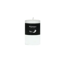 Pomax Bougies-CANDLE - bougie - cire de paraffine - DIA 5 x H 8 cm - Blanc
