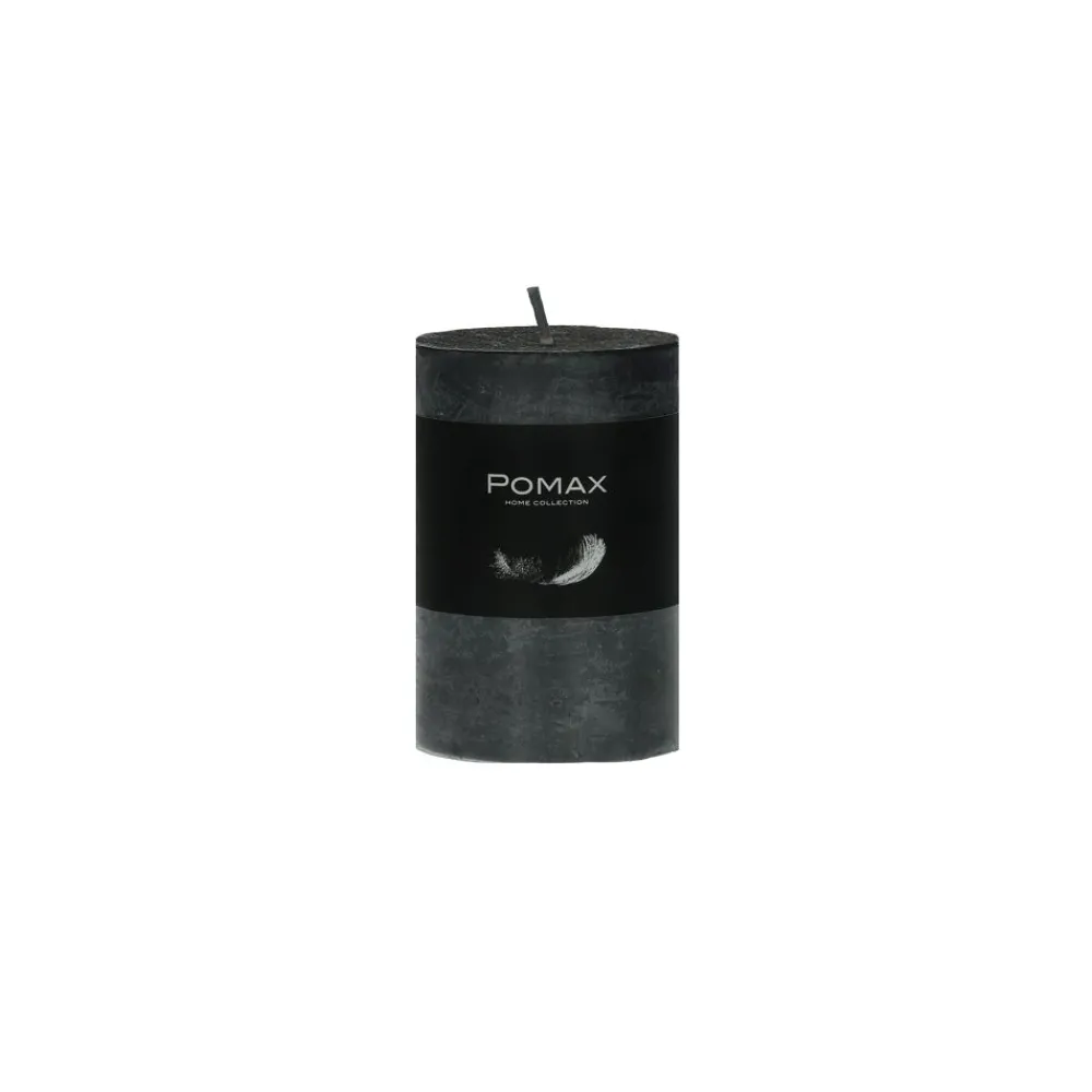 Pomax Bougies-CANDLE - bougie - cire de paraffine - DIA 5 x H 8 cm - noir