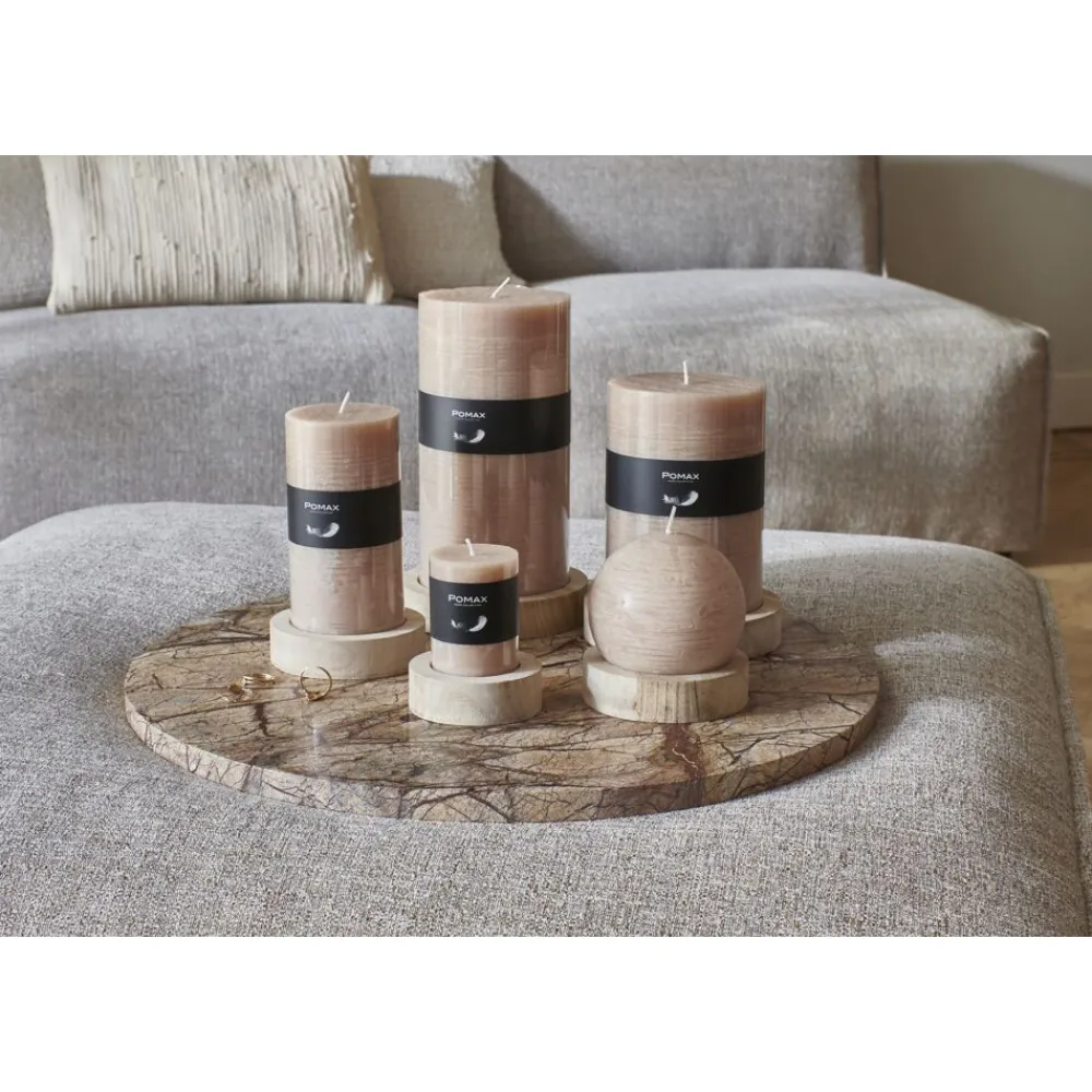 Pomax Bougies-CANDLE - bougie - cire de paraffine - DIA 10 x H 15 cm - miel