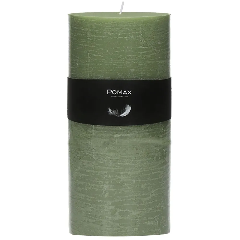 Pomax Bougies-CANDLE - bougie - cire de paraffine - DIA 10 x H 20 cm - avocat