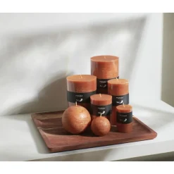 Pomax Bougies-CANDLE - bougie - cire de paraffine - DIA 10 x H 15 cm - rouille