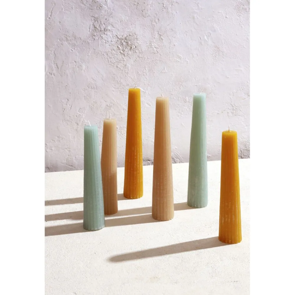 Pomax Bougies-CANDLE - bougie - cire de paraffine - DIA 4 x H 20 cm - aqua clair