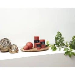 Pomax Bougies-CANDLE - bougie - cire de paraffine - DIA 10 x H 15 cm - terracotta