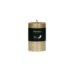 Pomax Bougies-CANDLE - bougie - cire de paraffine - DIA 5 x H 8 cm - champagne