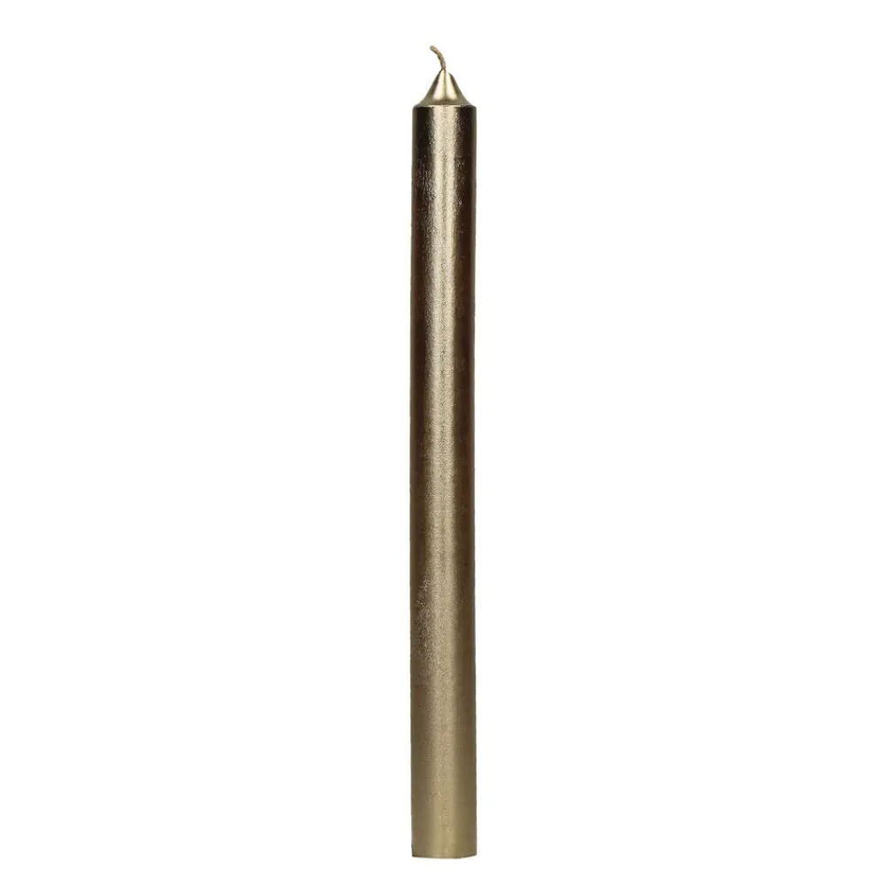 Pomax Bougies-CANDLE - bougie - cire de paraffine - H 25 cm - champagne