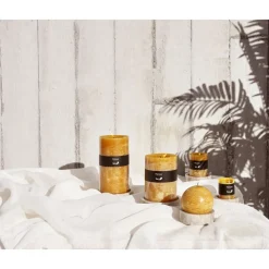 Pomax Bougies-CANDLE - bougie - cire de paraffine - DIA 9 cm - soleil