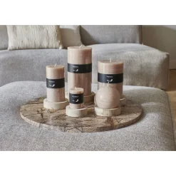 Pomax Bougies-CANDLE - bougie - cire de paraffine - DIA 10 x H 20 cm - miel