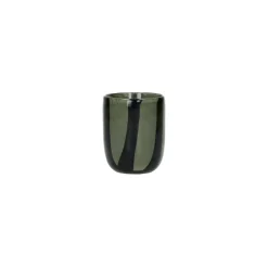 Pomax Photophores / T-lights-CANNES - vase/photophore - verre - DIA 7 x H 8 cm - kaki