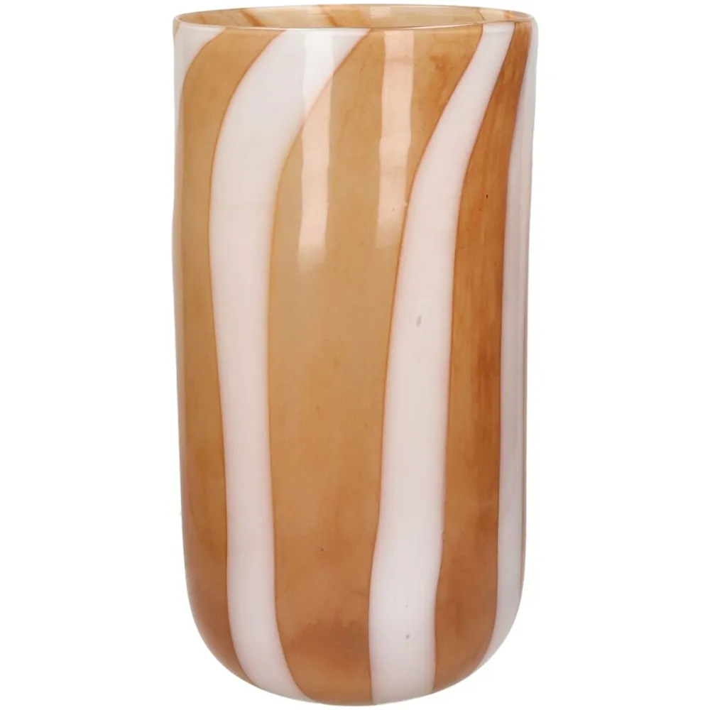 Pomax Photophores / T-lights-CANNES - vase/photophore - verre - DIA 19 x H 37 cm - ambre