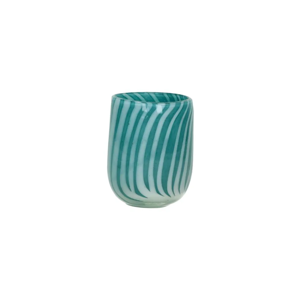Pomax Photophores / T-lights-CANNES - vase/photophore - verre - DIA 9 x H 11 cm - aqua