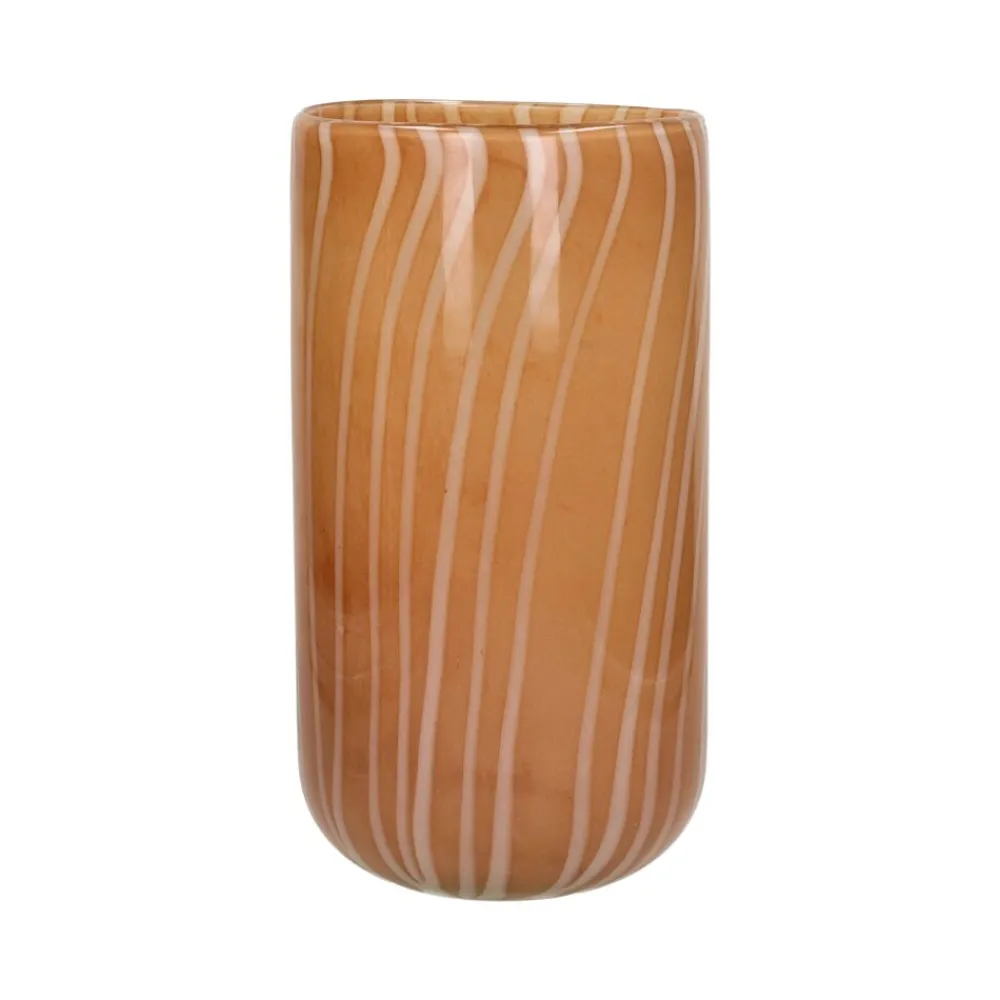 Pomax Photophores / T-lights-CANNES - vase/photophore - verre - DIA 16 x H 30 cm - ambre