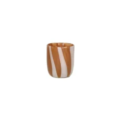 Pomax Photophores / T-lights-CANNES - vase/photophore - verre - DIA 7 x H 8 cm - ambre