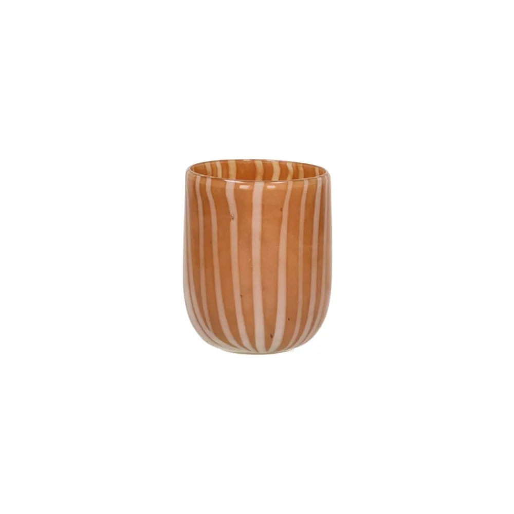 Pomax Photophores / T-lights-CANNES - vase/photophore - verre - DIA 9 x H 11 cm - ambre