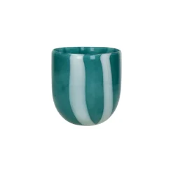 Pomax Photophores / T-lights-CANNES - vase/photophore - verre - DIA 13 x H 14,5 cm - aqua