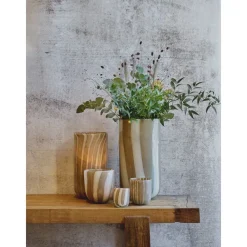 Pomax Photophores / T-lights-CANNES - vase/photophore - verre - DIA 9 x H 11 cm - gris