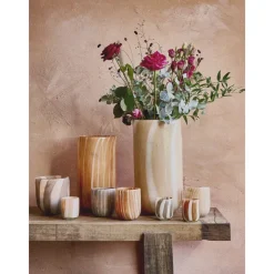 Pomax Photophores / T-lights-CANNES - vase/photophore - verre - DIA 19 x H 37 cm - ambre