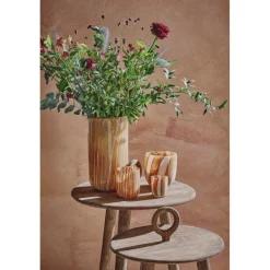 Pomax Photophores / T-lights-CANNES - vase/photophore - verre - DIA 9 x H 11 cm - ambre