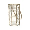Pomax Lanternes-CANTALOUPE - lanterne - verre / bambou - DIA 16 x H 29 cm - naturel