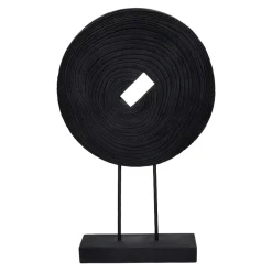 Pomax Objets De Décoration-CARDENA - objet déco - bois de paulownia - L 33 x W 9 x H 53 cm - noir