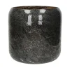 Pomax Vases-CAROLINE - vase - verre - DIA 26 x H 25,2 cm - noir