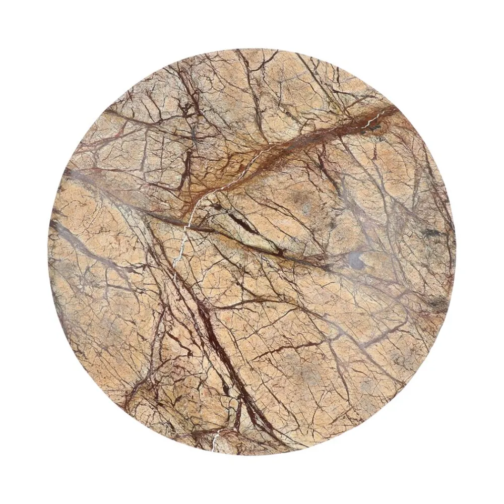 Pomax Concepts Modulaires-CARRARA - dessus de table - marbre - DIA 45 x H 1,5 cm - rose