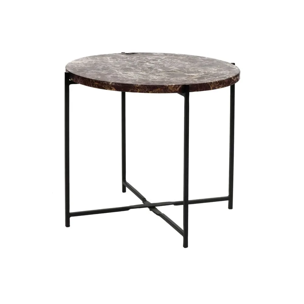 Pomax Concepts Modulaires-CARRARA - dessus de table - marbre - DIA 45 x H 1,5 cm - rouge