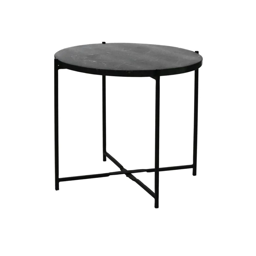 Pomax Concepts Modulaires-CARRARA - dessus de table - marbre - DIA 45 x H 1,5 cm - noir