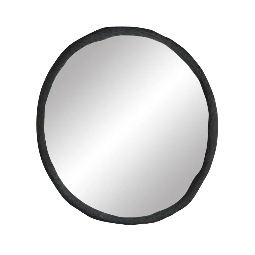 Pomax Miroirs-CHARLIE - miroir - aluminium / verre miroir - L 40 x W 35 x H 2 cm - noir