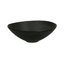 Pomax Saladiers / Plats À Servir-CHROM - bol à soupe - grès - DIA 20 x H 6,5 cm - noir