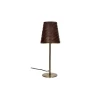 Pomax Lampes De Table-CINETTE - lampe de table - métal / cuir - DIA 19 x H 51 cm - chocolat