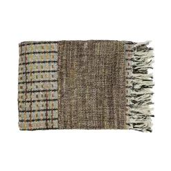 Pomax Plaids-COELHO - plaid - coton - L 170 x W 130 cm - mix de couleurs