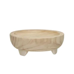 Pomax Bols & Paniers-COMM - plateau - bois de paulownia - DIA 28 x H 10 cm - naturel
