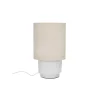 Pomax Lampes De Table-CORDOBA - lampe de table - terracotta / tissu - DIA 18 x H 31 cm - blanc