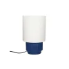 Pomax Lampes De Table-CORDOBA - lampe de table - terracotta / lin - DIA 18 x H 31 cm - bleu