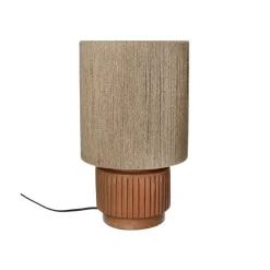 Pomax Lampes De Table-CORDOBA - lampe de table - terracotta / jute - DIA 25 x H 42 cm - terracotta