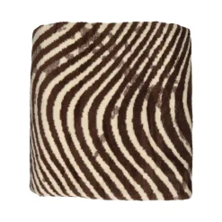 Pomax Plaids-CORFINO - couverture - coton / acrylique - L 200 x W 150 cm - brun