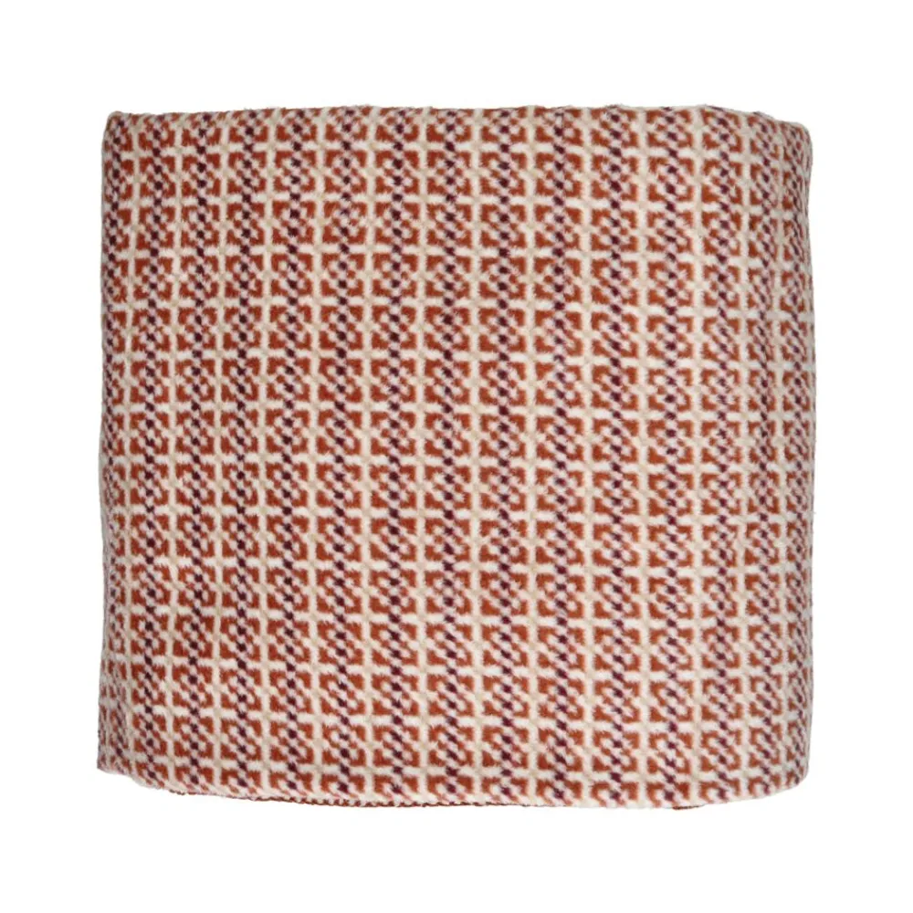 Pomax Plaids-CORFINO - couverture - coton / acrylique - L 200 x W 150 cm - rouille