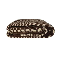 Pomax Plaids-CORFINO - couverture - coton / acrylique - L 200 x W 150 cm - brun