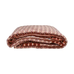 Pomax Plaids-CORFINO - couverture - coton / acrylique - L 200 x W 150 cm - rouille