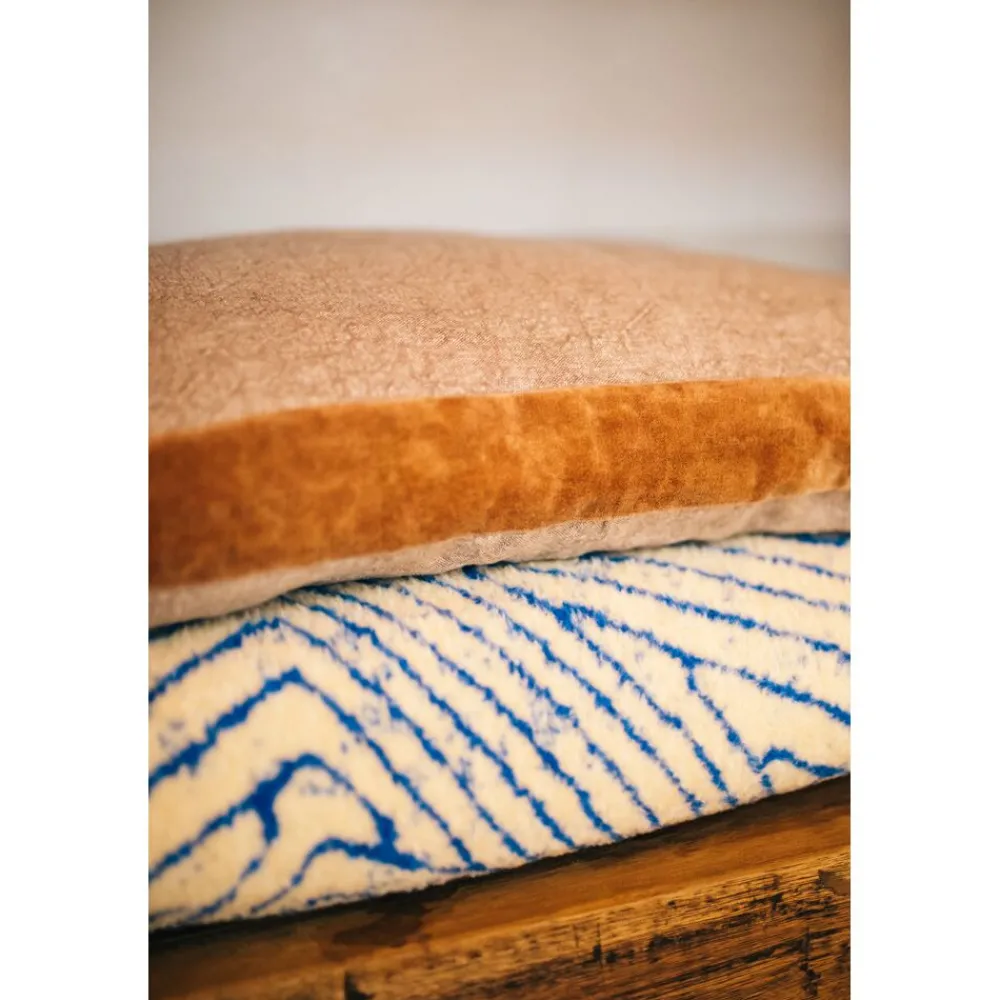 Pomax Plaids-CORFINO - couverture - coton / acrylique - L 200 x W 150 cm - bleu