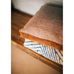 Pomax Plaids-CORFINO - couverture - coton / acrylique - L 200 x W 150 cm - bleu