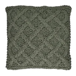Pomax Coussins-CROISETTE - coussin - coton - L 45 x W 45 cm - kaki
