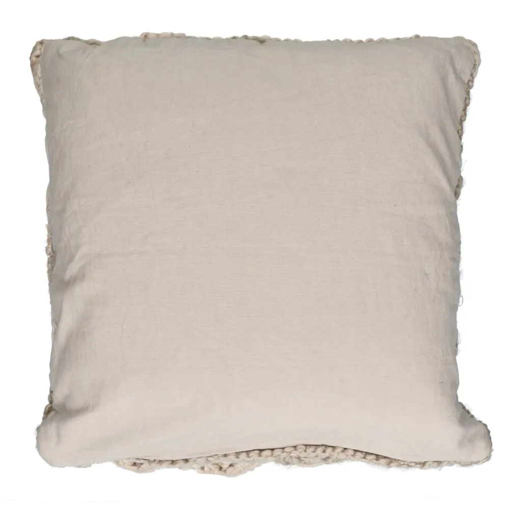 Pomax Coussins-CROISETTE - coussin - coton - L 45 x W 45 cm - écru