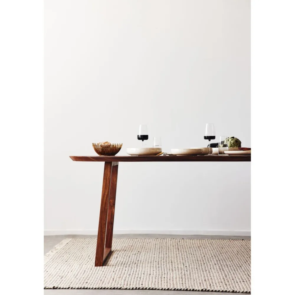 Pomax Tapis-DAISY - tapis - jute / laine - L 240 x W 180 cm - charbon