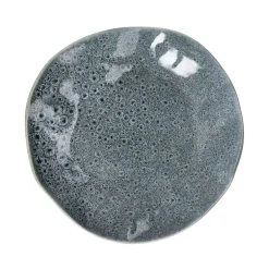 Pomax Vaisselle-DAKOTA - assiette à dessert - porcelaine - DIA 21 x H 2,6 cm - gris