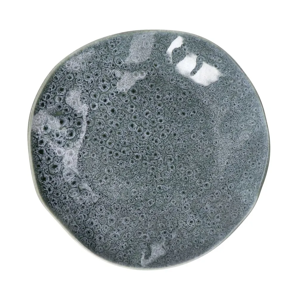 Pomax Vaisselle-DAKOTA - assiette à dessert - porcelaine - DIA 21 x H 2,6 cm - gris