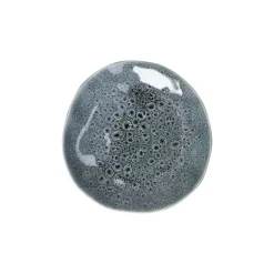 Pomax Vaisselle-DAKOTA - assiette apéritif - porcelaine - DIA 15,8 x H 2 cm - gris