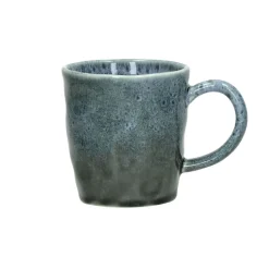 Pomax Vaisselle-DAKOTA - mug - porcelaine - L 12,7 x W 8,6 x H 9,7 cm - gris