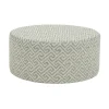 Pomax Poufs-DELILAH - pouf - polyester - DIA 80 x H 35 cm - bleu claire